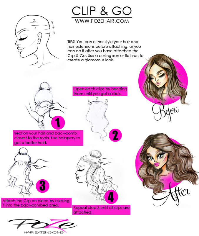 Poze Standard Clip & Go Miss Volume - 8A/10NV Ash Mix Balayage
