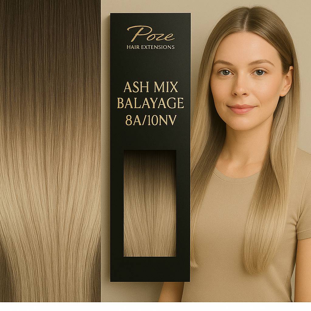 Micro Ring Extensions Standard - 8A/10NV Ash Mix Balayage